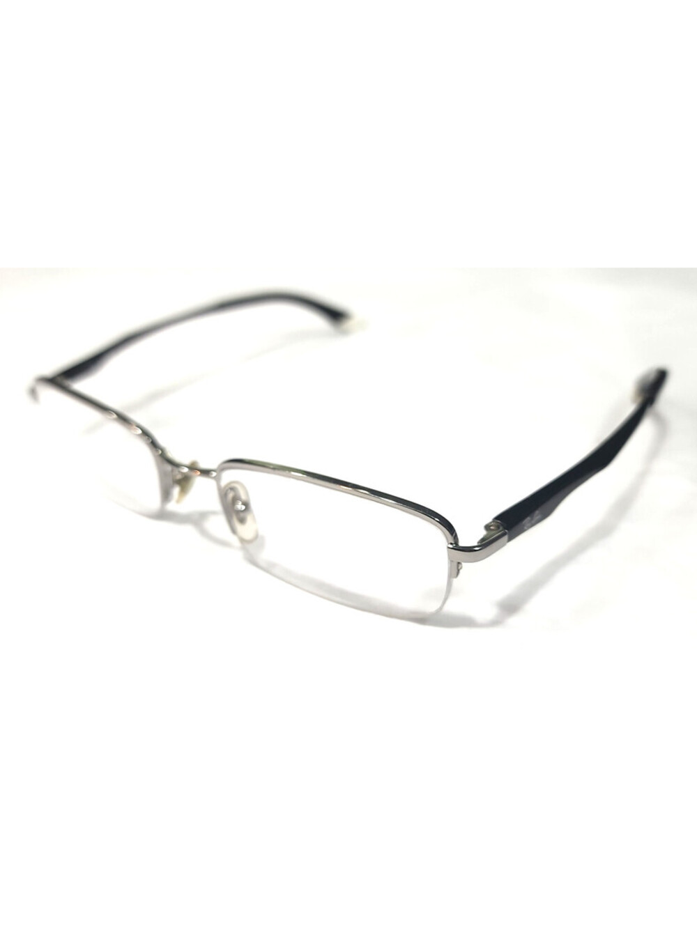 Ray Ban RB6133 2502 Gunmetal Rectangle Half Rim Eyeglasses 51-19 140 VG
